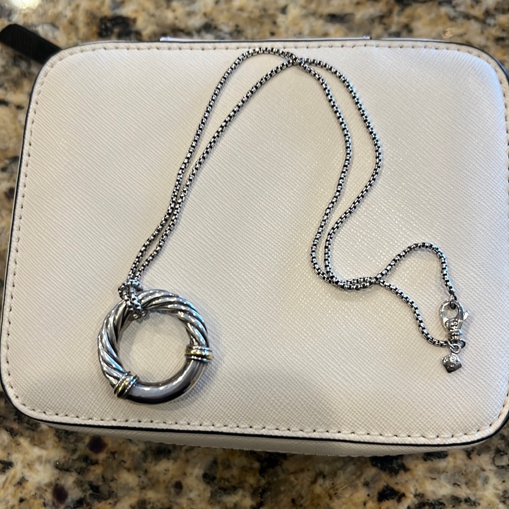 David Yurman sterling silver and 18k gold necklace 925/750